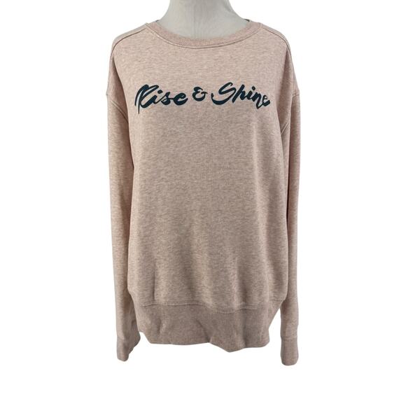 Prana Women's Pink Rise & Shine Crewneck Sweatshirt Size Large - Picture 1 of 4